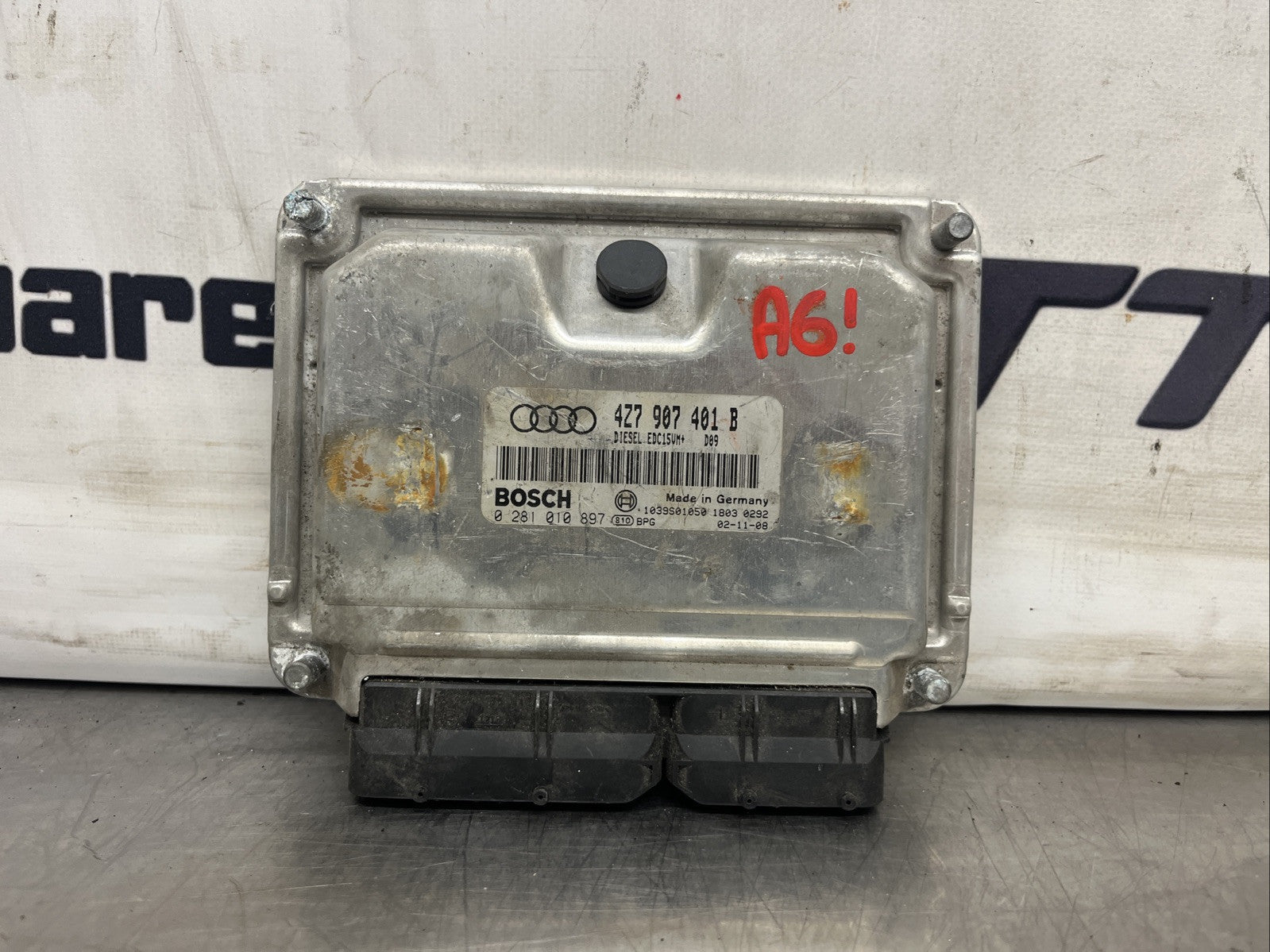 2002 AUDI A6  2.5 DIESEL ECU ENGINE CONTROL MODULE UNIT 4Z7907401B