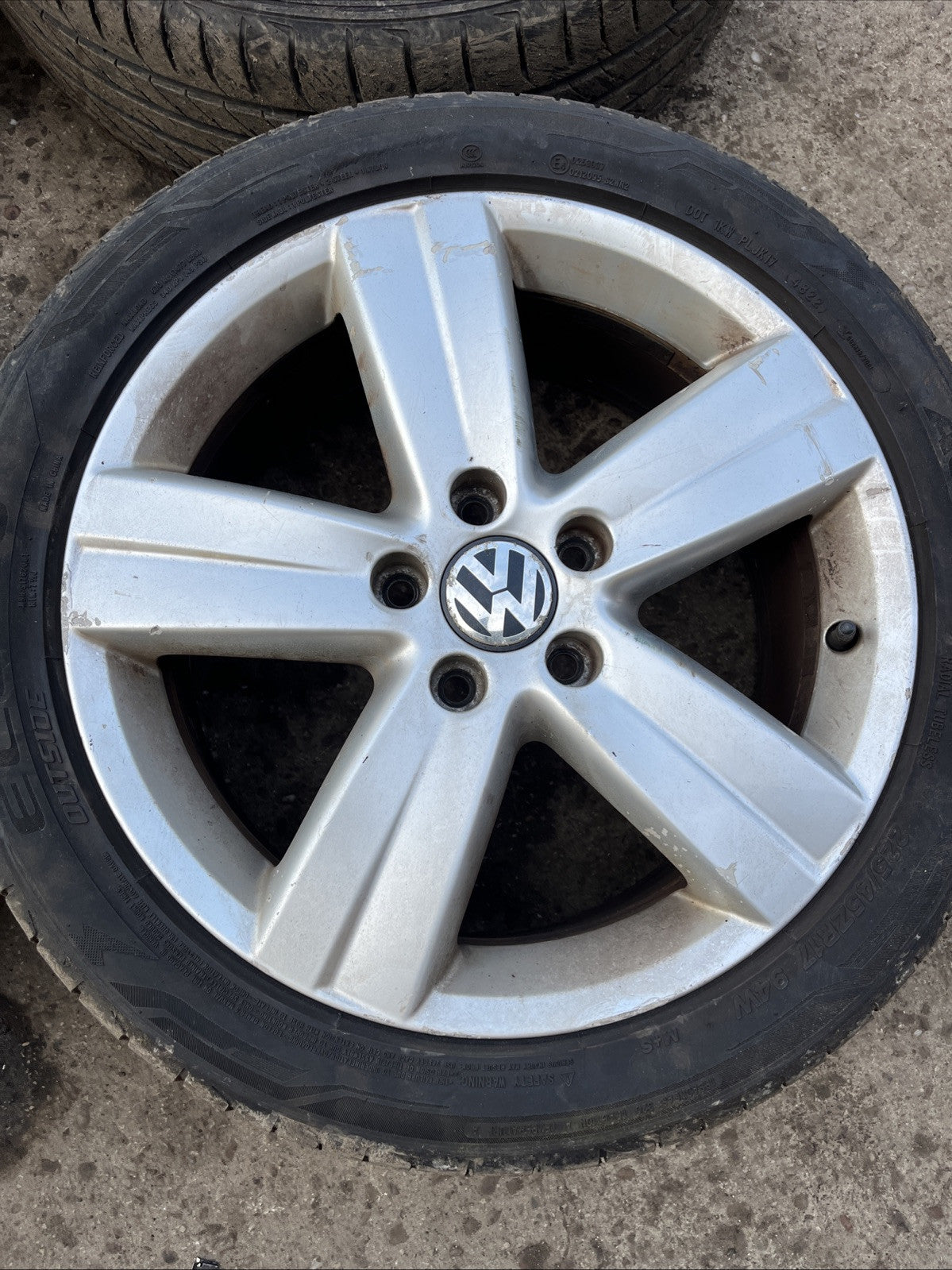 VW Volkswagen Caddy Touran Oakland 17” Alloy Wheels & Tyres 1T0601025T 5x112