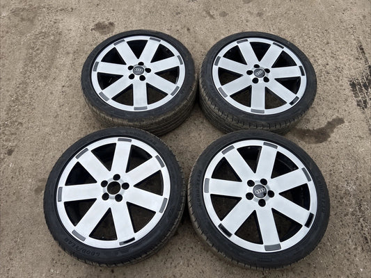 Audi TT MK1 2003 3.2 V6 5x100 18" Alloy Wheels & Tyres Set Grey TT61