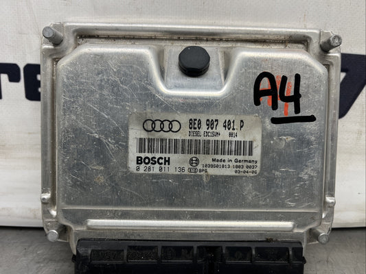 Audi A6 S6 C5 4B 1999 Diesel Engine control unit module ECU 8E0907401P RTX37408