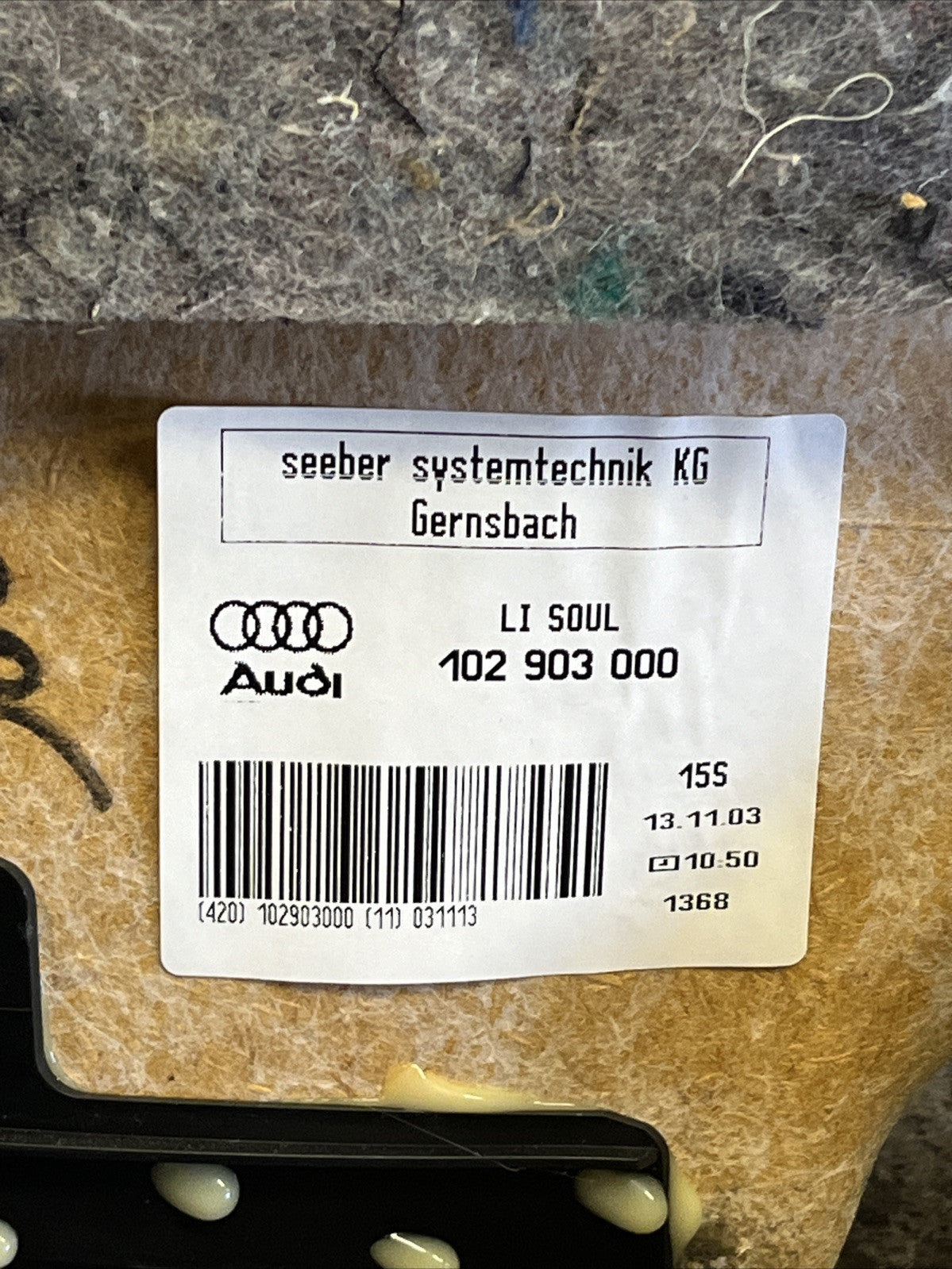 Audi TT MK1 98-06 8N Coupe N/S Left Rear Quarter Panel Trim Black 8N8867035F