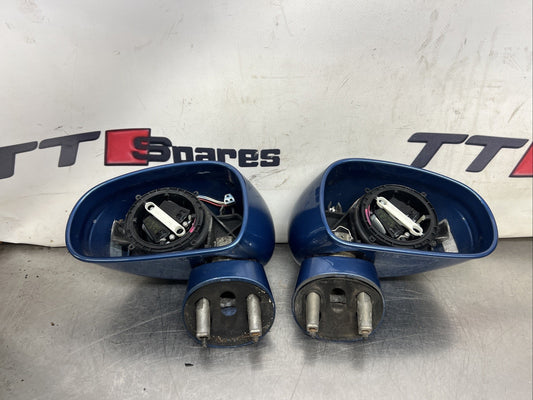 Audi TT Mk1 Wing Mirrors Pair In Good Condition DENIUM Blue OEM Genuine