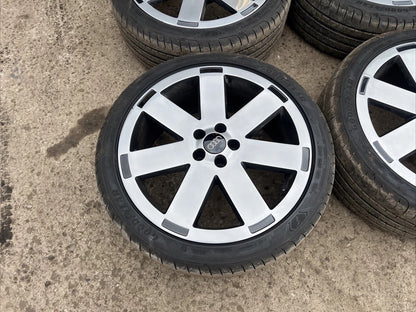 Audi TT MK1 2003 3.2 V6 5x100 18" Alloy Wheels & Tyres Set Grey TT61