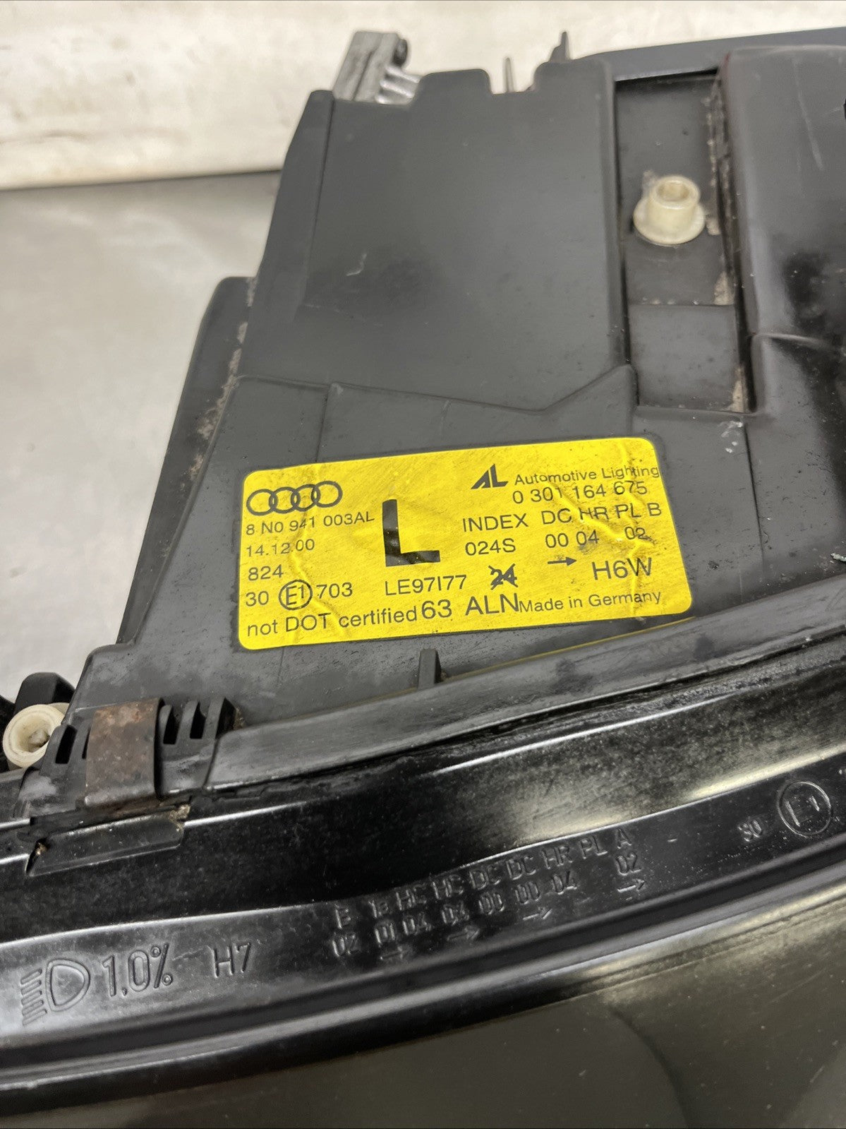 2002 AUDI TT PASSENGER LEFT SIDE XENON HEADLIGHT 8N0941003AL #1